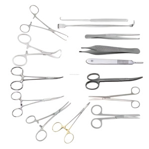 Juego de 14 Instrumentos Quirúrgicos Dentales Ortopédicos de Acero Inoxidable de Grado Hospitalario, Reutilizables, Autoclavables, con Certificación CE ISO - Product Image 1