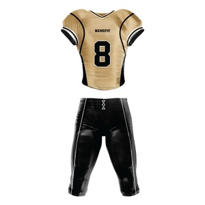 Maillots de football américain personnalisés authentiques respirants et uniformes d'équipes universitaires bon marché de grande taille cousus - Product Image 1