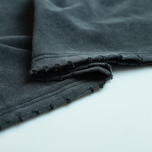 T-shirt sportif tricoté coupe courte et carrée, uni, personnalisable, multicolore, épaules tombantes, 220 grammes, grammage lourd, vierge - Product Image 5