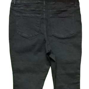 OEM Personnalisé Extra Long Taille Haute Jean Pantalon pour Femmes Noir Casual Wear Respirant Denim Straight Style Raw Edge De - Product Image 2