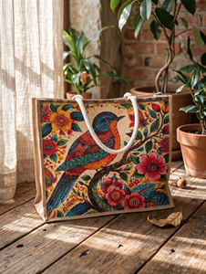 Sac fourre-tout en toile de coton avec logo personnalisé, sacs de plage réutilisables, fournisseur en gros, fermeture éclair, personnalisation de la marque, imprimés animaliers en coton - Product Image 2