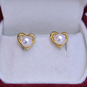 Pendientes de Plata S925 con Nudo de Cinta, con Perlas de Agua Dulce de 6-7mm, Luz Intensa, Casi Impecables, para Mujer, Transmisión en Vivo - Product Image 1