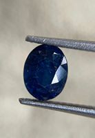 Zafiro azul natural suelto de 1.20 quilates, zafiro azul ovalado de las minas de Ceilán, zafiro azul de Sri Lanka.