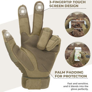 Guantes de Motociclismo de Cuero de Alta Calidad, Último Modelo, con Palma de Silicona y Protección Táctil para Pantalla Completa - Product Image 3