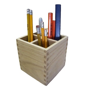Modern Wooden Pen Holder Table Accessories <b>Desktop</b> Stationery Storage Wooden Pen Holder Desk <b>Organizer</b> at Reasonable Price - Product Image 1