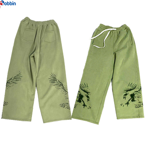 Top Trending Customized Men's Canvas Fleece Cotton Dark Sweatpants High Quality Autumn <b>Winter</b> Jogging Pants Baggy Bottoms - Product Image 1