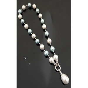 Hermoso Collar con Colgante de Latón de Diseño con Perlas y Cuentas para Mujer, Joyería Hindú de Moda para Bodas - Product Image 1