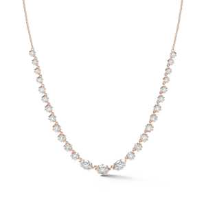 Men's Marquise Lab Grown Diamond <b>Tennis</b> <b>Necklace</b> 14K 18K Solid <b>Gold</b> Adjustable 18inches 1.98 Carat VS+ Clarity IGI Certified - Product Image 5