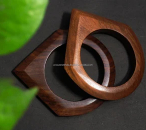 กำไลไม้สร้อยข้อมือทำจากไม้ขัดเงาสำหรับอินเดียสำหรับสไตล์เป็นมิตรกับสิ่งแวดล้อมตัวหนา - Product Image 4