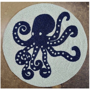 แผ่นรองแก้วลูกปัดแผ่นรองจานชาร์จและแท่นสำหรับงานแต่งงานและงานคริสต์มาสตกแต่งบ้าน - Product Image 4