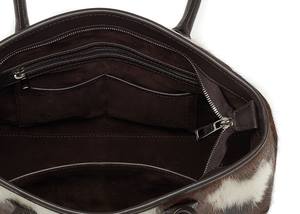 Bolsos de mano de cuero con pelo de vaca para mujer, fabricante de bolsos de moda para damas de negocios, bolsos de mano con logotipo personalizado - Product Image 5