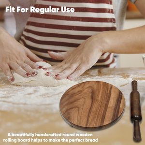 Ensemble Chakla Belan en bois de Sheesham, planche à rouler de 10 pouces et rouleau à pâtisserie de 12 pouces, fait main, marron, outil de cuisine pour Roti Chapati Paratha - Product Image 5
