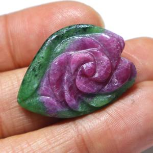 Cabujón de Zoisita Rubí Natural Tallado, Gema de Rubí Tallada a Mano, Piedra Suelta Lisa, Proveedor Mayorista para Joyería - Product Image 2