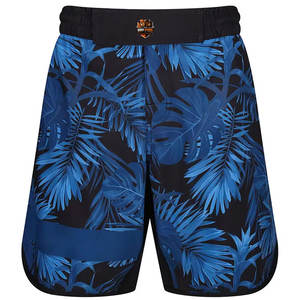 Pantalones Cortos de MMA Duraderos para Hombre, Cintura Elástica, Aberturas Laterales, Material Ligero de Poliéster/Algodón de Secado Rápido, Perfectos para Entrenamiento en el Gimnasio - Product Image 1