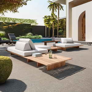 Nuevo juego de sofá de muebles de jardín para exteriores con cojines resistentes a la intemperie más duraderos que la madera maciza de teca para piscina o patio - Product Image 1