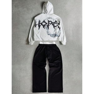 Fabricante Mayorista de Conjuntos Deportivos con Lavado Ácido, Ropa Casual de Moda, Producto con Serigrafía, Chándal con Efecto Desgastado por el Sol para Hombre - Product Image 2