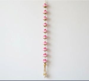 Décoration murale bohème en fleurs de papier avec pompons pour salon, mariage, design floral multicolore - Product Image 2