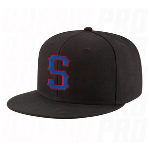 Casquette Snapback Ajustable Noire Personnalisée avec Broderie Rouge Royale – Casquette de Baseball Premium avec Logo Brodé pour Équipe Sportive - Product Image 1