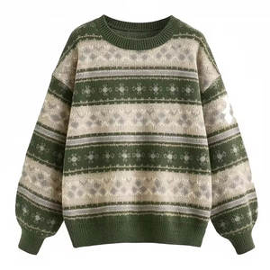 Pull en tricot d'hiver pour femme de qualité supérieure, 100% coton/laine, respirant, tailles et couleurs personnalisables, service OEM disponible - Product Image 1