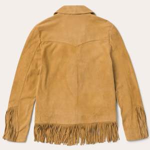 Real Soft Genuine Leather <b>Suede</b> Breathable Windproof Zipper Closure Ladies Western Winter <b>Jacket</b> Fringes Odm Oem Available - Product Image 3