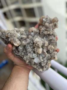 Large Black Chalcedony Apophyllite Stilbite <b>Crystal</b> <b>Cluster</b> for Interior Decoration and Decor - Product Image 3