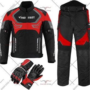 Combinaison de moto trois pièces imperméable, veste blindée et pantalon de moto, équipement de protection pour moto, coupe-vent et respirant - Product Image 4