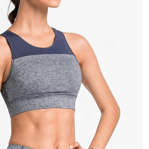 Sujetador Deportivo Gris para Mujer, de Alta Sujeción, para Entrenamiento y Fitness, Diseño Transpirable de Punto, Estilo Deportivo - Product Image 2