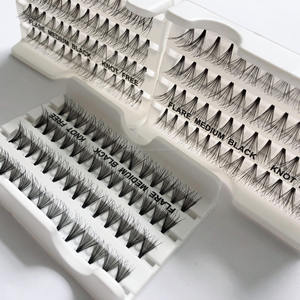 <b>Lash</b> Handmade 8-16mm Individual <b>Cluster</b> Silk Fluffy Fans Knot-Free Eyelash Flare <b>Cluster</b> Eyelashes <b>Lashes</b> Individual <b>Lashes</b> - Product Image 5