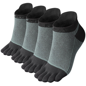 Chaussettes de sport ODM à cinq orteils, coupe basse, en maille respirante, talon renforcé, en coton, fabriquées sur mesure en usine au Vietnam, anti-bactériennes - Product Image 3