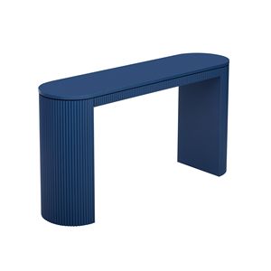 Curved Design Console <b>Table</b> with Unique Vertical Stripe for Living Room Study Entrance - Product Image 5