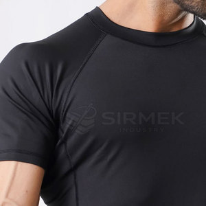 Wholesale <b>Men</b> <b>Compression</b> <b>Shirts</b> Short Sleeves Quick Dry Gym Workout Training Fitness Wear Custom Logo OEM Manufacturer Pakista - Product Image 5