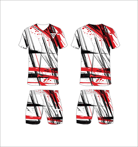 Custom Sublimated Blue Camouflage <b>Soccer</b> Jersey Set for Men V-Neck Short Sleeve Quick Dry Athletic Fit - Product Image 4