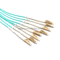 Cordon de brassage fibre optique MPO vers MPO Duplex Uniboot Multimode OM4 12F, gaine LSZH, insensible aux plis, pour réseau FTTX
