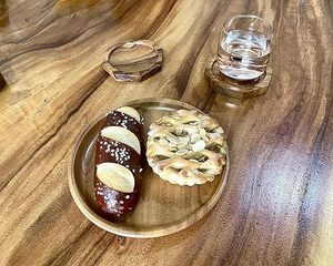 42. Artisan Handmade Round Wooden Charger Plate with Polished Finish Eco-Friendly with Stand Classic Design Crafted Mango Wood - Product Image 1