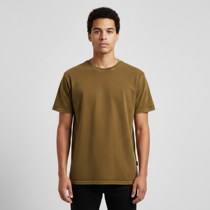T-shirt surdimensionné en coton 100% 260 grammes, de haute qualité, tricoté, pour hommes, logo personnalisé, t-shirt épais, impression 3D en relief - Product Image 4