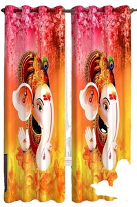 Rideau/rideaux/coton rideaux 100% Polyester rideau tissu fenêtre décoration fenêtre plate impression numérique rideau et rideaux - Product Image 6