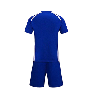 Ensembles d'entraînement de football à rayures sur les épaules, maillot à col rond et short unisexe, séchage rapide, écologique, polyester anti-humidité - Product Image 2