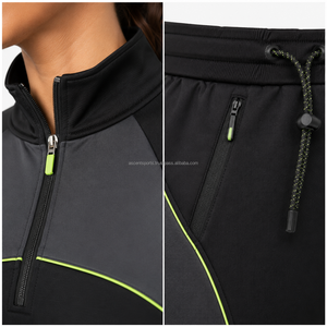 Conjunto Deportivo de Mujer con Media Cremallera para Correr y Hacer Ejercicio, Ropa Deportiva Personalizada con Logotipo, Fabricante Mayorista OEM ODM de Marca Privada - Product Image 4