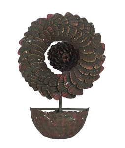 Pot de fleurs mural ou de table, écologique, durable, léger, décoratif, pour salon, design moderne fait main avec motif de trous - Product Image 1