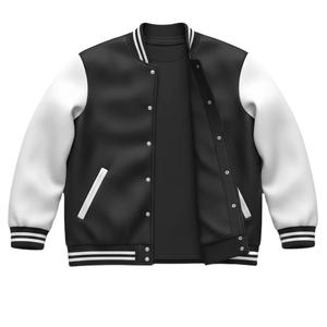 Chaqueta Universitaria Unisex Vintage de Lana Bordada, Delgada, con un Solo Botón, Cuello Alto, Diseño ODM, Acabado con Letras, Resistente al Viento y Ecológica - Product Image 5