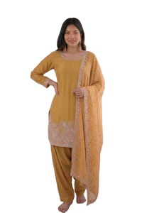 Indian Ethnic <b>Silk</b> Stitched Heavy Embroidery <b>Kurta</b>/Kurti Suit Women Party Winter Summer Punjabi Suit Salwar Kameez - Product Image 6