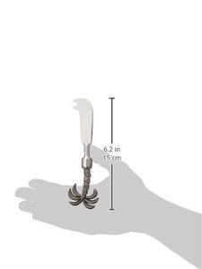 Juego de cuchillos para queso con mango de diseño en forma de hoja, de acero inoxidable, elegante vajilla plateada para el hogar, la cocina, la comedor y para servir. - Product Image 2