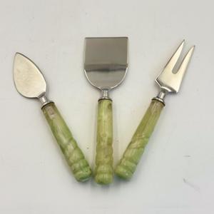 Elegant Stainless Steel Cheese Server <b>Set</b> with Resin Handle Eco-Friendly Reusable Handmade Non-Toxic Customizable <b>Baking</b> Tool - Product Image 2