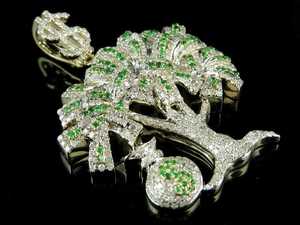 Colgante de Moissanita Tallada en Forma de Árbol de Dinero y Dólar, Chapado en Oro, Plata 925, Lujoso, Certificado, Estilo Hip Hop, Regalos - Product Image 2