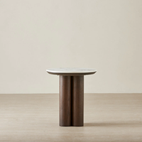 Table basse extensible en bois avec plateau en marbre, artisanale, en bois massif, moderne, écologique, personnalisable, meubles de salon