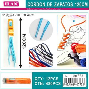 Ilan Shoelace 120 Cm Light Blue For Sneakers <b>Lace</b> - Product Image 3