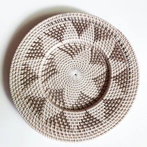 แผ่นหวายทรงกลมสานสำหรับงานแต่งงาน,ที่ชาร์จแบบโบราณทำมือ - Product Image 3