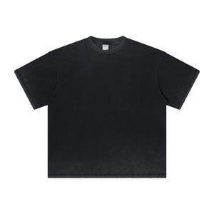 T-shirt homme en coton à manches courtes et col rond, couleur unie, coupe ample décontractée, design vierge, vente chaude - Product Image 3