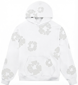 New Arrival <b>Women</b> <b>White</b> <b>Hoodie</b> Letter Print Drop Shoulder Pullover Sweatshirt with Kangaroo Pocket Casual Autumn Top - Product Image 4