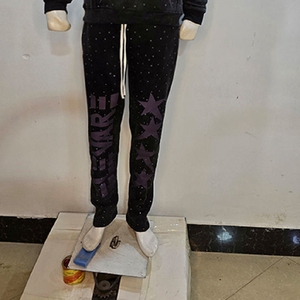 Ensemble de survêtement décontracté pour homme avec strass, style streetwear, USA, comprenant un sweat à capuche et un pantalon, qualité supérieure et abordable - Product Image 6